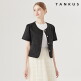 [탱커스]모던 심플 버튼업 라운드넥 반팔 자켓 (TW1JK015L0)