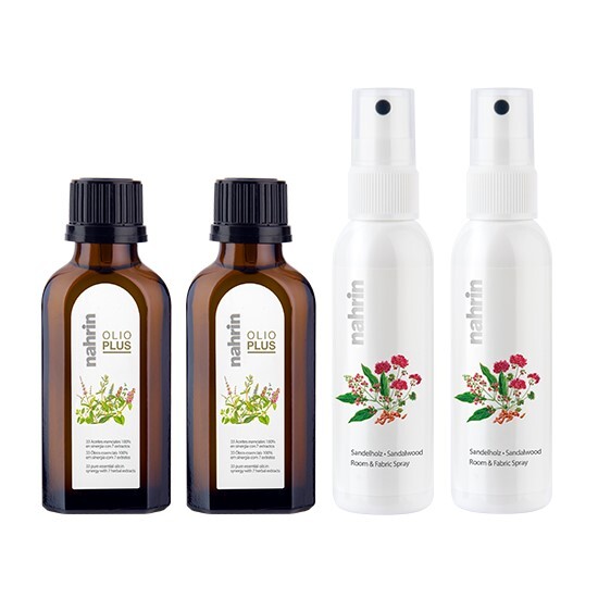 [스위스나린]○ 스위스나린 올리오 플러스  50ml * 2 + 샌달우드 룸&패브릭 스프레이 75ml * 2