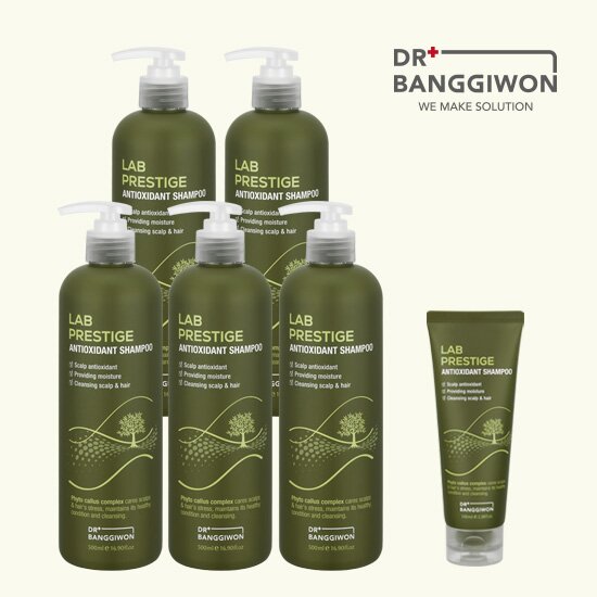 □[싱글] 랩프레스티지 안티옥시던트 항산화 탈모샴푸 500ml*5개 + (무료체험분)100ml*1개