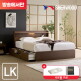 [쉐우드가구]모렌 LED 호텔식 수납침대 풀패키지 라지킹LK(협탁+메모리폼베개+매트리스커버)