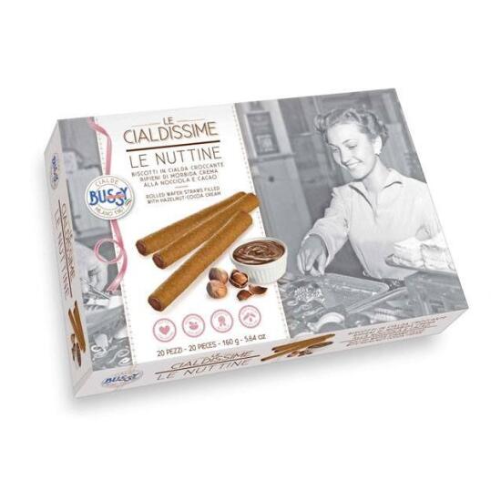 [부시]BUSSY 챨데 웨이퍼 롤 LE NUTTINE 헤이즐넛 초코 160g