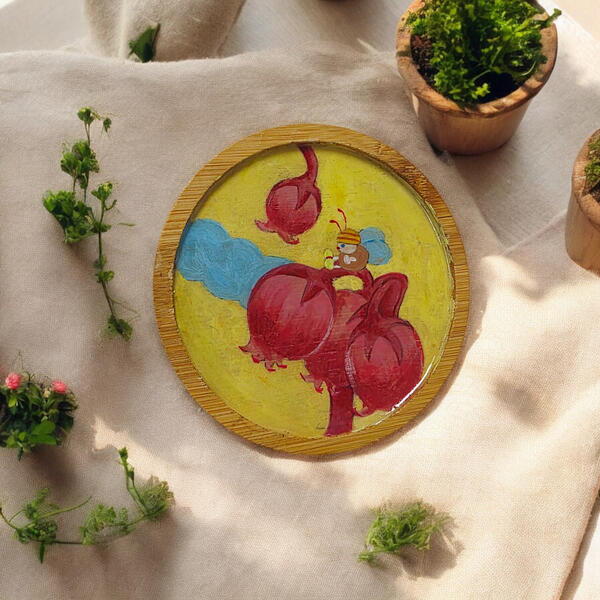 에듀팜몰 아트박스 아트박스/에듀팜몰 멸종위기종 식물 원형 우드코스터 시리즈 DIY 키트