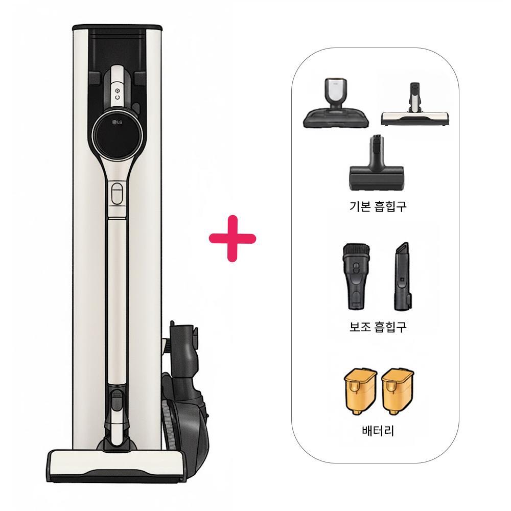LG전자 LG전자 코드제로 오브제컬렉션 A9S 올인원 흡입+스팀물걸레 청소기 AX958BWE