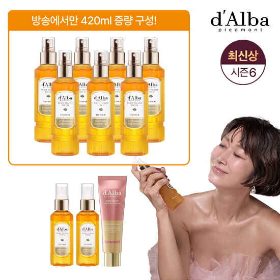 [달바(화장품)]★최신상 시즌6/상반기마지막★달바 화이트트러플 엑소세럼 롯데단독패키지(세럼 특대용량 7통+중용량 2통+피디알엔 캡슐크림)