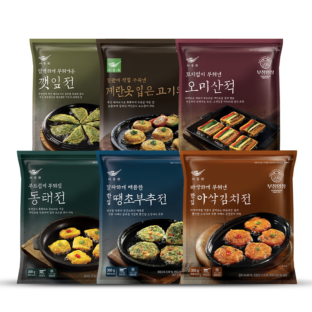 사옹원 사옹원 모듬전 6종 세트 / 김치전 땡초부추전 동태전 오미산적 깻잎전 계란옷고기완자