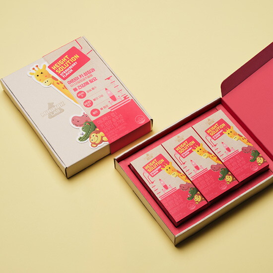 [동아제약][동아제약] 미니막스 랩 어린이 키성장 솔루션 파우더 딸기맛  *6박스(6개월분), 식약처 인정 기능성 원료 FGO 영양제+ 증정) 올백패키지/정글 비타민C 3개월분