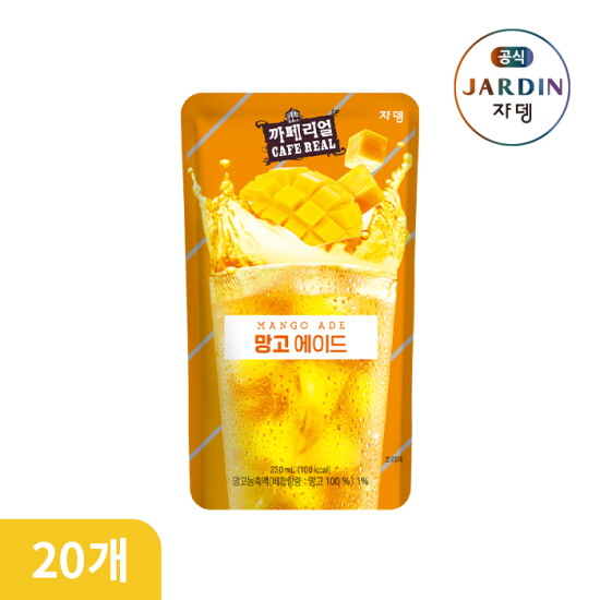[쟈뎅][쟈뎅] 까페리얼 망고에이드 230ml X 20개