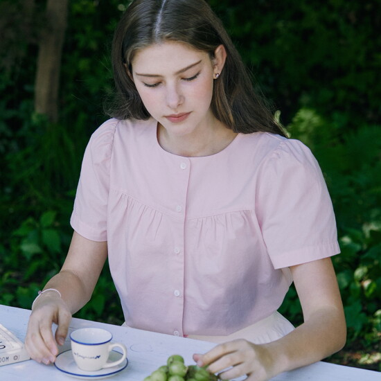[논로컬]Julia Shirring Blouse_4colors (N23SMBL001)