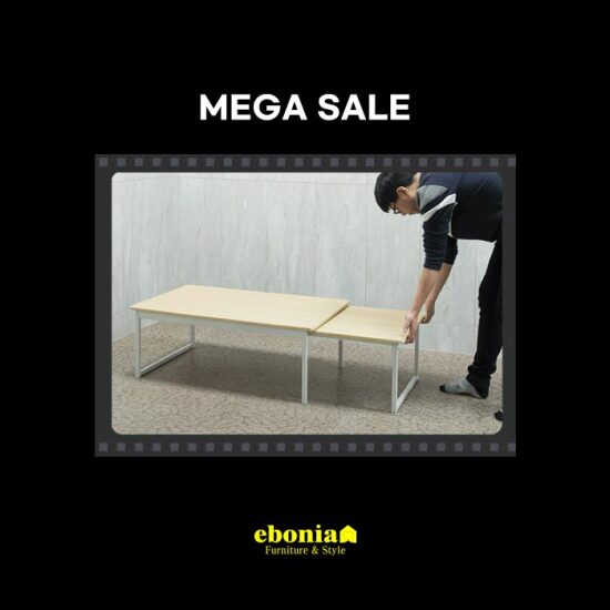 [에보니아][50% OFF] 10조 한정행사♥익스텐션 철재 티테이블 (늘릴수 있는 확장형테이블/거실테이블/소파테이블/좌탁)