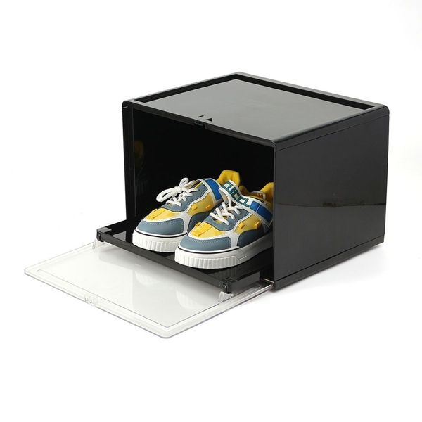 알티피아 [하프클럽/알티피아]슬라이딩 블랙 신발정리함 슈슈앤 신발보관함 조립식