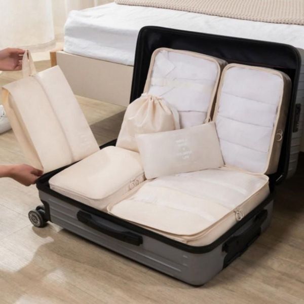 알티피아 [하프클럽/알티피아]여행용 파우치 8종 세트 메쉬 캐리어 옷 화장품 세면도구