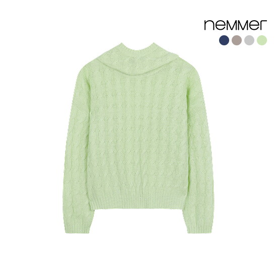 [네메르]◎25FW 캐시혼방 시퀸 니트+ 바라클라바 SET