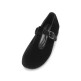 [포멜카멜레][포멜카멜레] 벨벳 T 스트랩 메리제인 블랙 펌프스 2CM (FIY1F1SP805Z1)