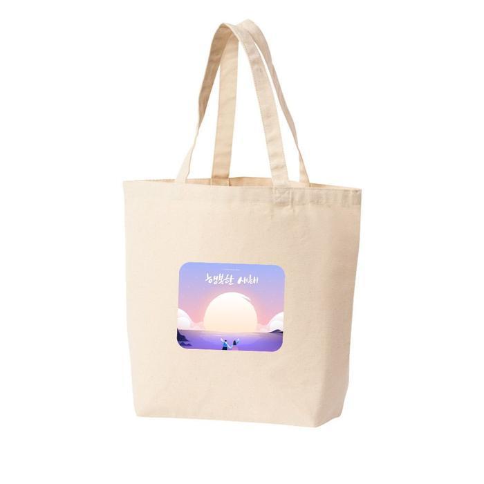 셀러허브잡화 [라일리] Rly 에코백 새해맞이 복많이받으세요 행복한설날 복받아