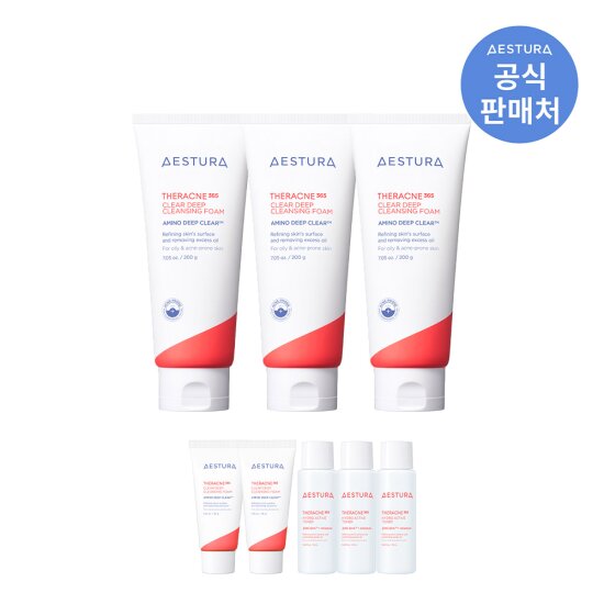 [에스트라]테라크네365 클리어 딥 클렌징 폼 200g x 3개