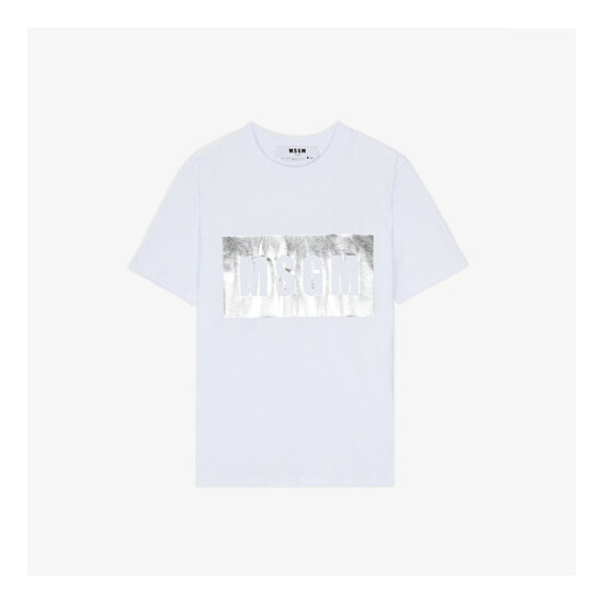 [MSGM] 여성 박스 로고 반팔티 화이트 MGM22FRTS305WH