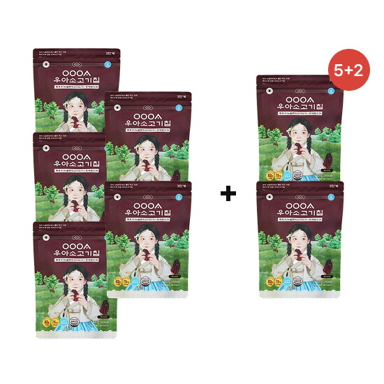[우아][우아]소고기칩 30g x 5 + 2(본품증정//210g)