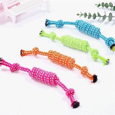 犬用品 ロープおもちゃ 犬用品 タグプレイおもちゃを伴うペット 噛むフロストイストレス糸刀引き