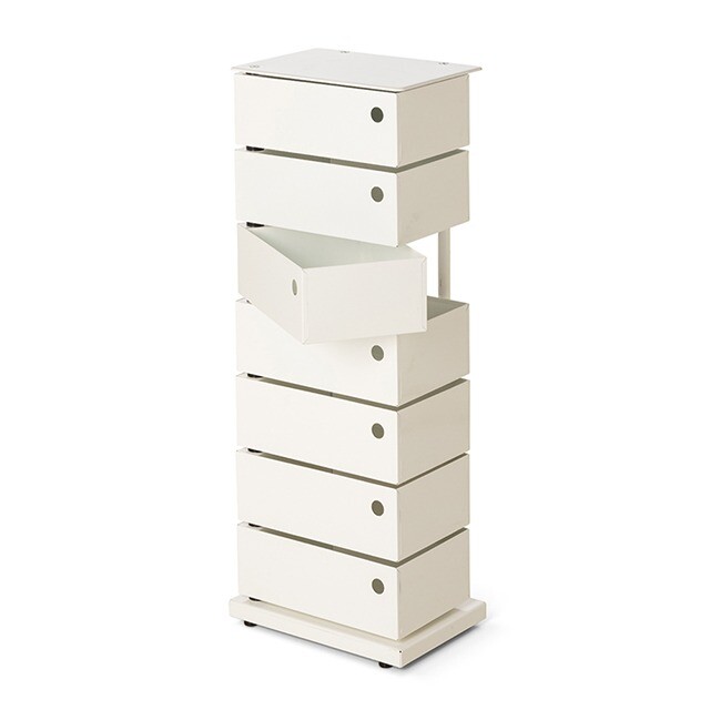 Dottus 포커시스 [Dottus]도터스 7단 피봇 캐비넷 화이트 / DOT-I.0630.01.BI