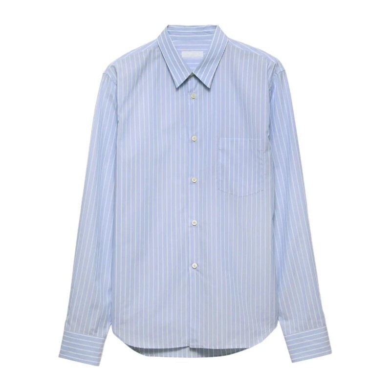 프라다 프라다 버티컬 스트라이프 코튼 셔츠 UCN627SOOO 17LQ F0D9K