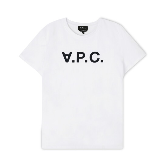 [아페쎄][롯데아이몰 방송] 아페쎄 여성 VPC 벨벳 로고 화이트 반팔티 COBQX F26588 IAK
