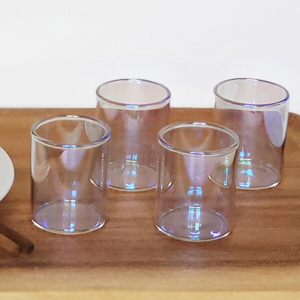 기타브랜드 오로라 내열유리 소주잔 4p 세트 스트레이트 샷잔 술잔세트