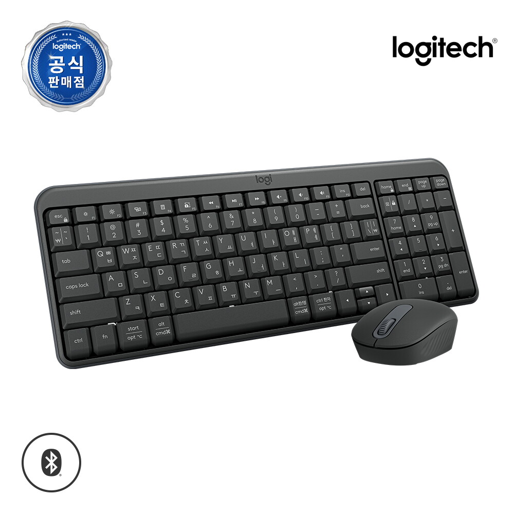 로지텍 [비노출특가 7% 할인]로지텍코리아 공식 MK250 콤보 수신기미포함 무선 블루투스 키보드마우스세트 그라파이트(블랙)