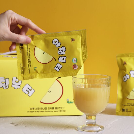 갈변없는 노오란 순수착즙 아침부터 사과주스 100ml×50포