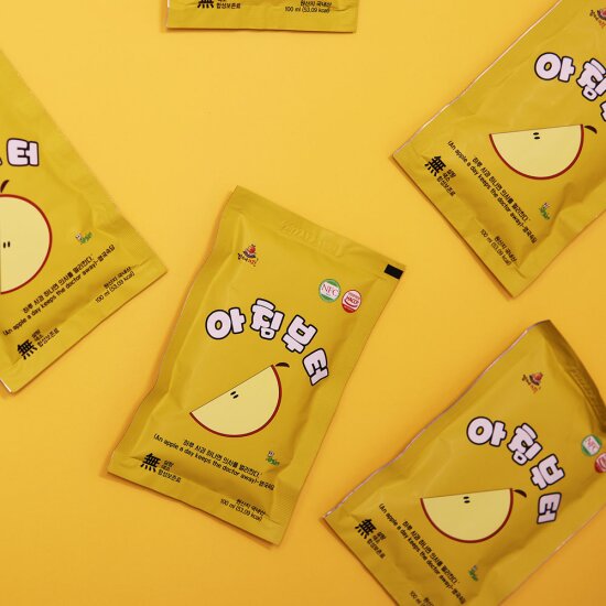 갈변없는 노오란 순수착즙 아침부터 사과주스 100ml×50포