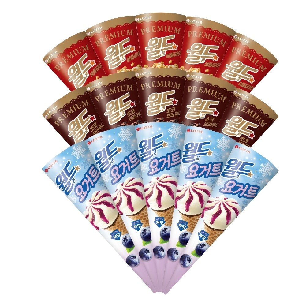 롯데웰푸드 롯데웰푸드 월드콘 북중미 이벤트 애플파이x5+초코브라우니x5+요거트저당x5