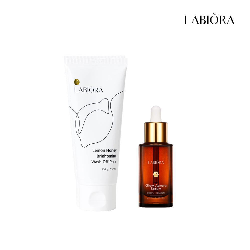 라비오라 라비오라 레몬꿀팩 100g + 글로우 오로라 광채 부스터 세럼 30ml