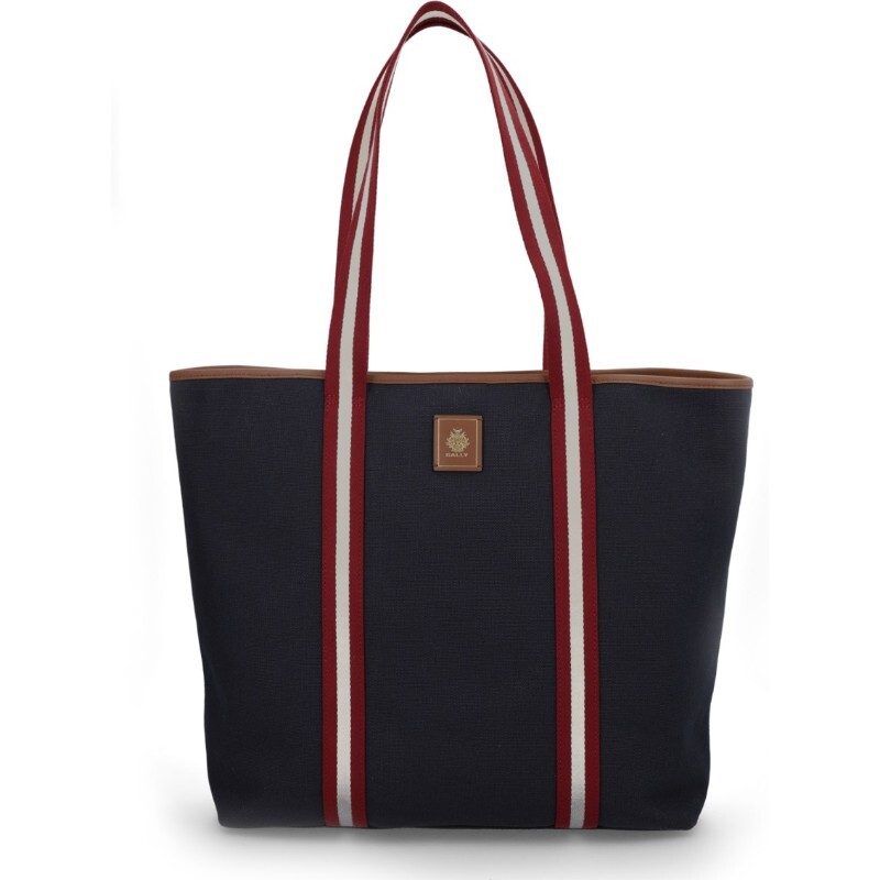 BALLY 발리 발리 EB 리본 버티컬 스트라이프 패브릭 토트백 WAE07L CV086I5B7Y