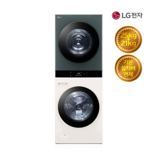 [렌탈]LG전자 LG 트롬 세탁기 건조기 렌탈 (25kg+21kg) WL21EGN/60개월 의무사용