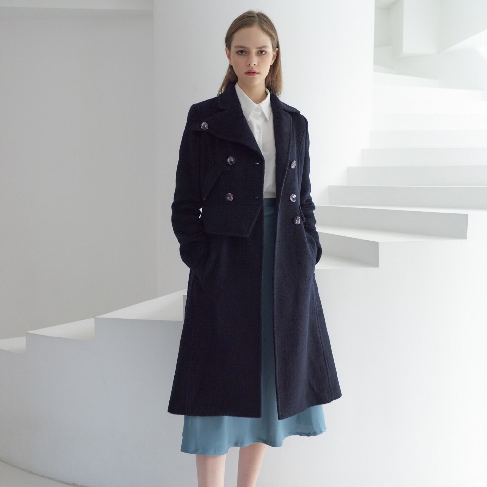 프릭스 바이 김태훈 [프릭스] Alpaca Dante Structural Double Breasted COAT_DARK-NAVY