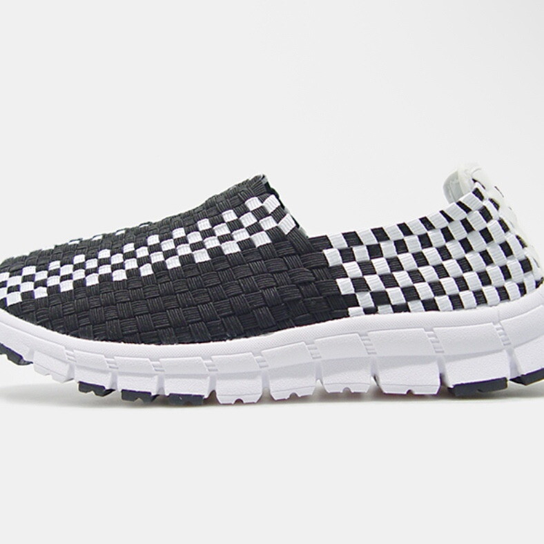 에스마켓 (패플) [편집샵 에스마켓][HOBOKEN] 우븐슈즈 WOVEN BASIC H1601 BLACK/WHITE_ECJ