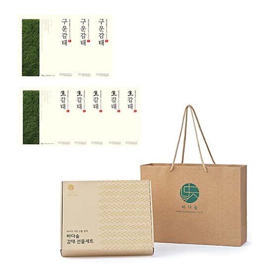 [바다숲] 2022년 햇감태! 프리미엄 감태 선물세트 (생감태6g*5봉+구운감태18g*3봉)