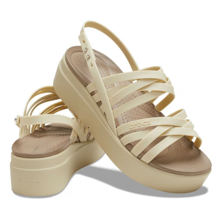 크록스 [크록스] 여성 브루클린 스트래피 로우 웨지 206751-2Y2 본 베이지 / 키높이 슬리퍼 샌들