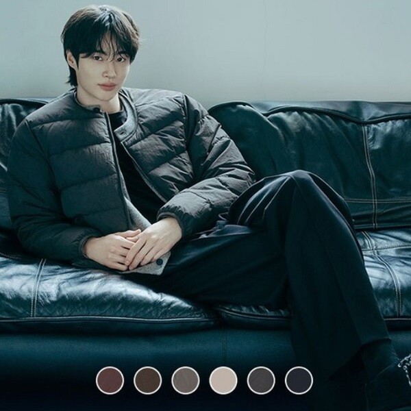 지오다노 남성 라운드넥 경량 퀼팅 패딩 자켓 075916/01075916