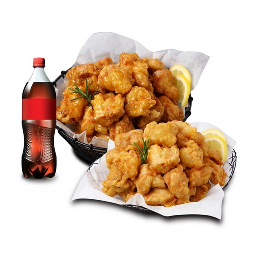 호식이두마리치킨 (호식이두마리) (순살SET) 후라이드+간장치킨+콜라500ml