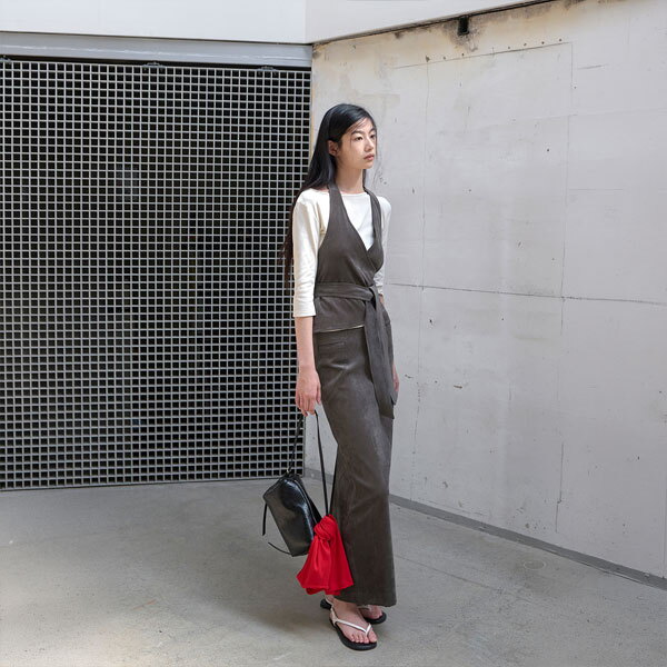 아틀리에 나인  (SK-5114)HAVN SET-UP VELVET MAXI SKIRT