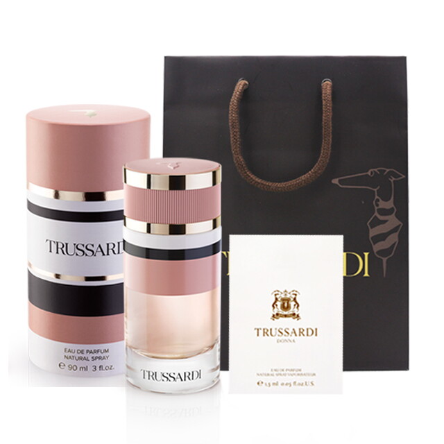 무케렌시아(잡화) (명품향수선물)트루사르디__페미닌EDP 90ml+스틱향수+쇼핑백