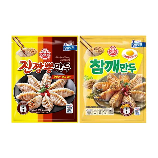 오뚜기 오뚜기 참깨만두 396g 2개 + 진짬뽕만두 396g 2개