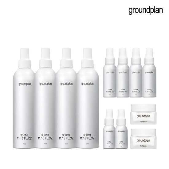 [그라운드플랜]★오직 롯데홈쇼핑 방송에서만★[VIP 패키지] 미스트 330ml*4통 + 100ml*4통 + 50ml*2통 + 나이트팩 45ml*2통