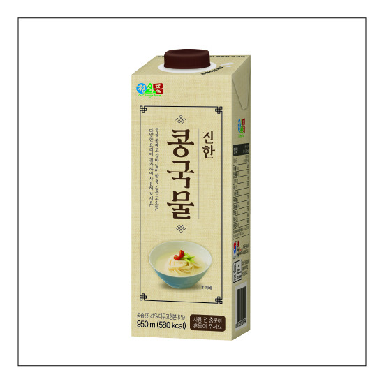 진한 콩국물 950ml *12팩 (오리지널6팩, 검은콩6팩) + 소면 8개(2봉)
