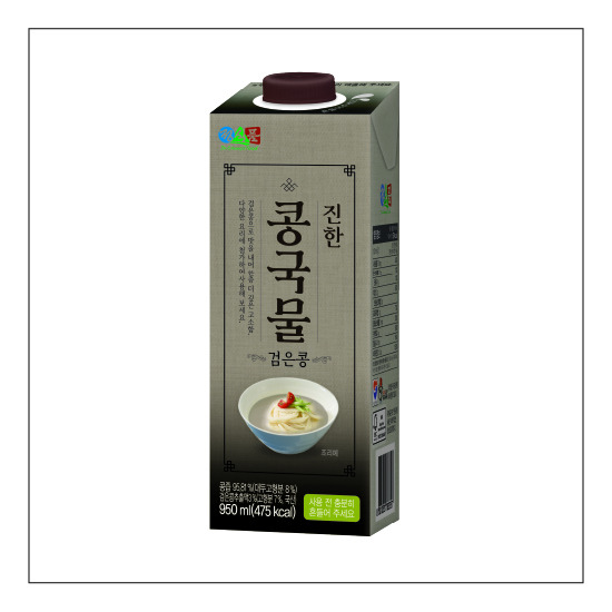 진한 콩국물 950ml *12팩 (오리지널6팩, 검은콩6팩) + 소면 8개(2봉)