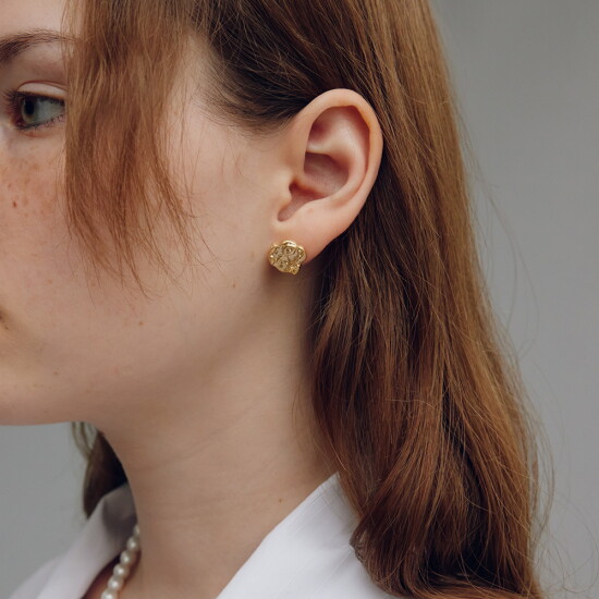 [빈티지헐리우드][빈티지헐리우드]Bumpy Round Earrings_VH239OEA003B