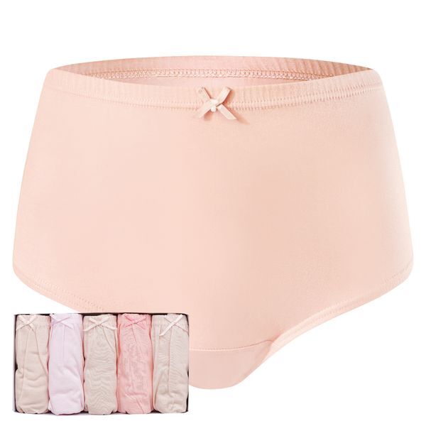 BYC [하프클럽/BYC]BYC 여성 순면 맥시 삼각 팬티 5매입 세트 BYC8201