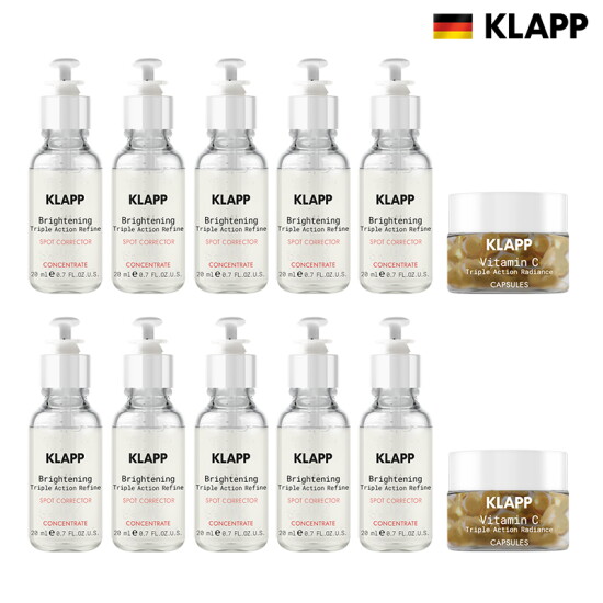 [클랍][끝장패키지]클랍 기미 타겟 앰플 20ml * 10 + 비타민 C 캡슐 2박스(40개)