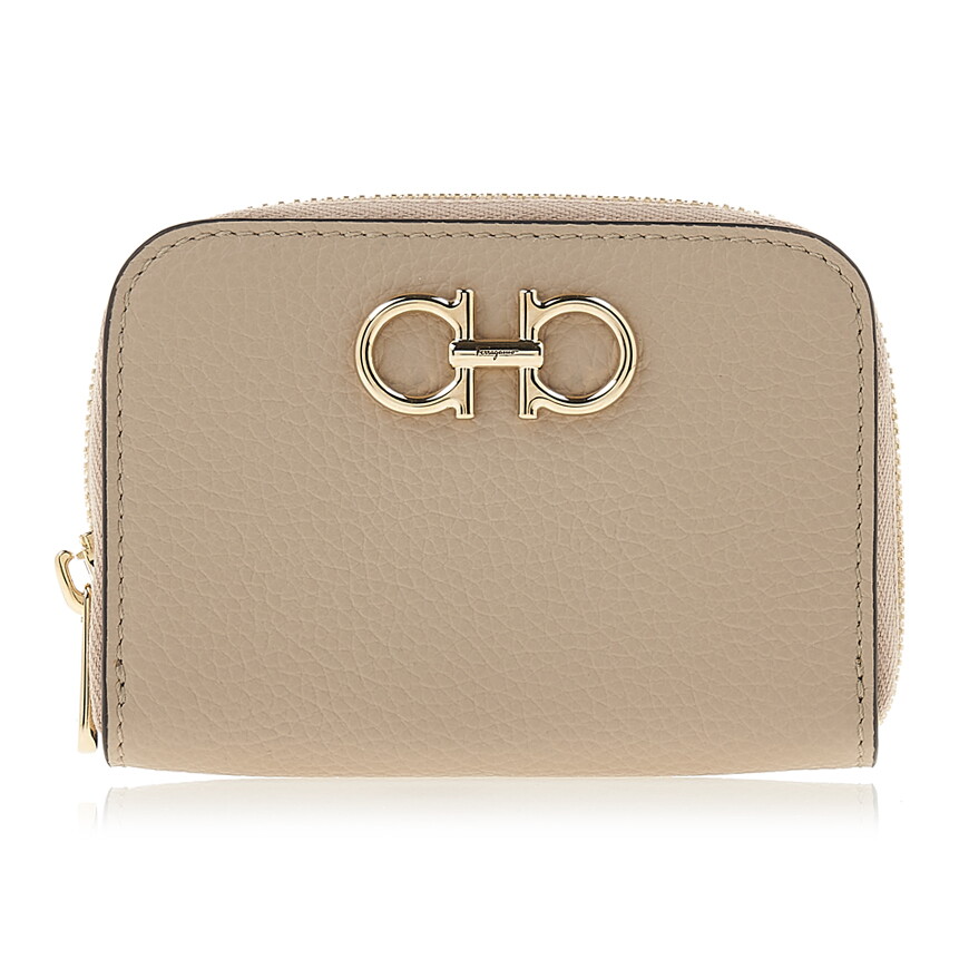 상세참조 비아델루쏘(아울렛) (페라가모) 여성 간치니 로고 지퍼 반지갑 22 0406 DAINO 0758667