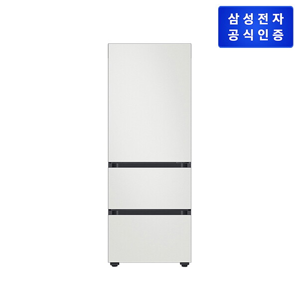 삼성전자 Bespoke 김치플러스 RQ33DB74D201 3도어 키친핏 313L 코타 화이트